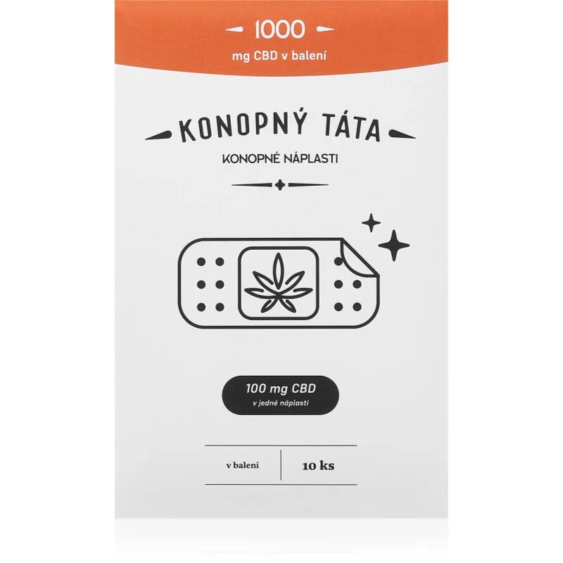 Konopný táta Patches 1000 mg CBD plasture termic cu CBD 10 buc