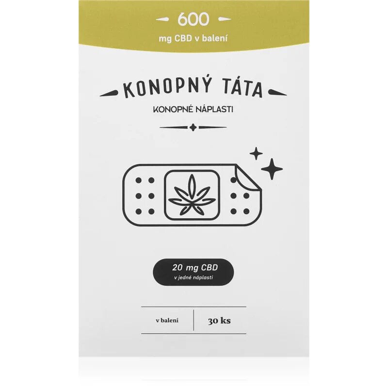 Konopný táta Patches 600 mg CBD plasture termic cu CBD 30 buc