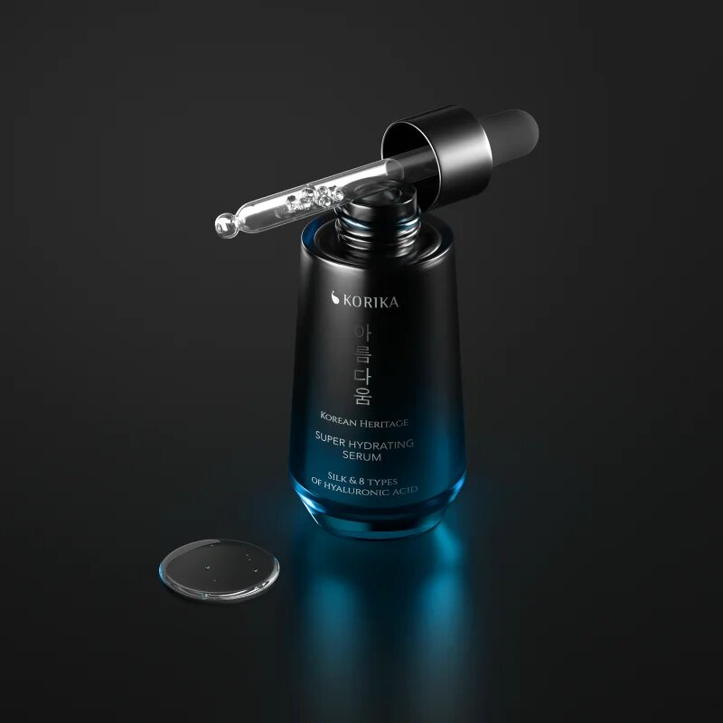 KORIKA Korean Heritage 8 Types of Hyaluronic Acid Premium Super Hydrating Serum ser facial hidratant cu 8 tipuri de acid hialuronic 30 ml