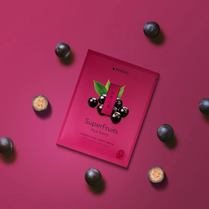 KORIKA SuperFruits Acai Berry - Anti-pollution Sheet Mask masca pentru celule cu efect detoxifiant 25 g