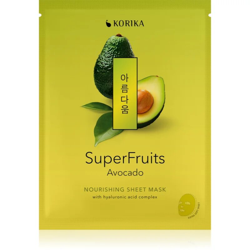 KORIKA SuperFruits Avocado - Nourishing Sheet Mask mască textilă nutritivă 25 g