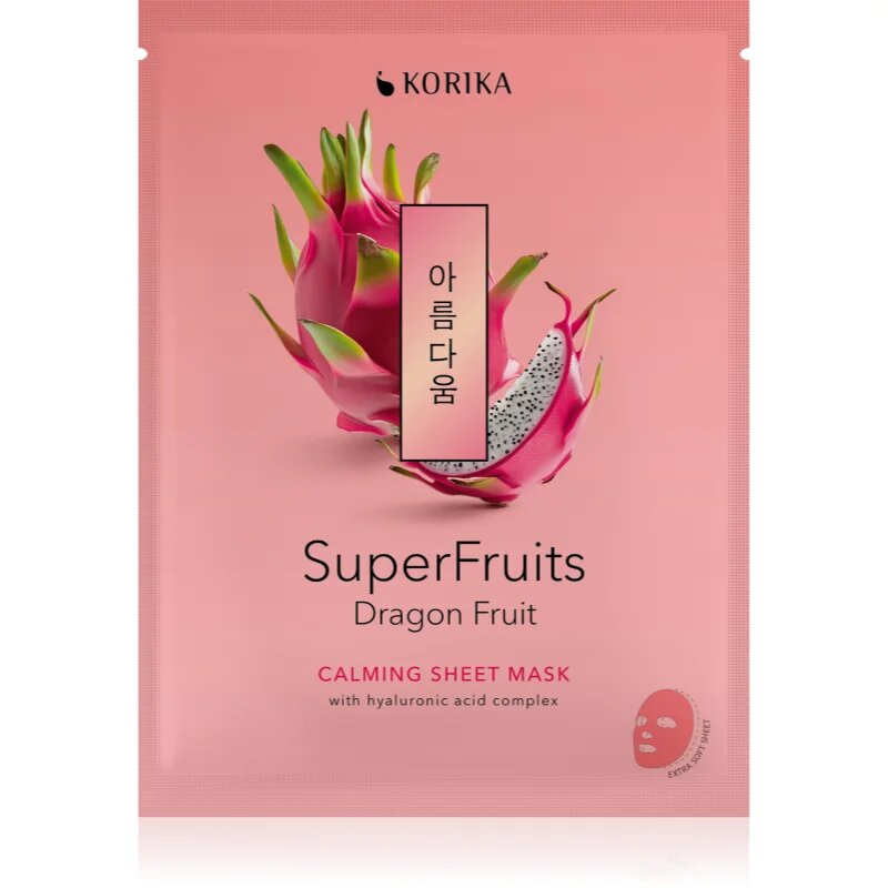 KORIKA SuperFruits Dragon Fruit - Calming Sheet Mask mască textilă calmantă 25 g
