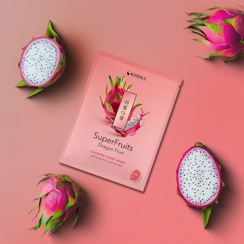 KORIKA SuperFruits Dragon Fruit - Calming Sheet Mask mască textilă calmantă 25 g