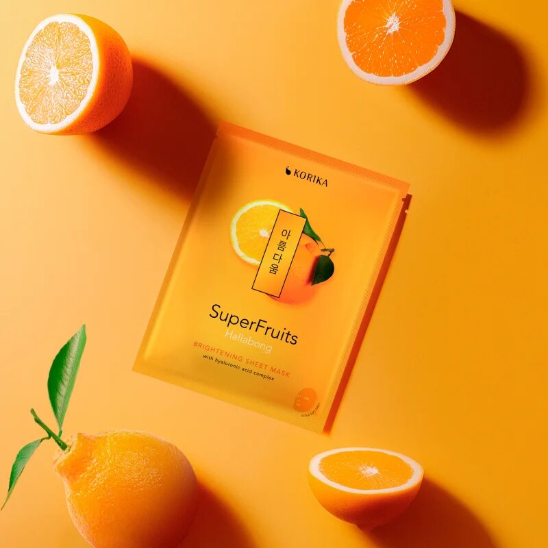 KORIKA SuperFruits Hallabong - Brightening Sheet Mask mască textilă iluminatoare 25 g
