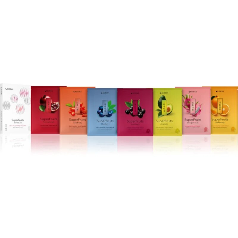 KORIKA SuperFruits set de măști faciale 7x25 g