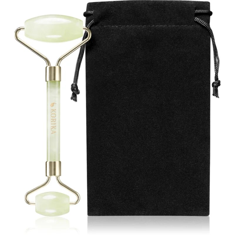 KORIKA Tools Face Roller Green Jade Stone rolă pentru masaj faciale Jade Roller Green