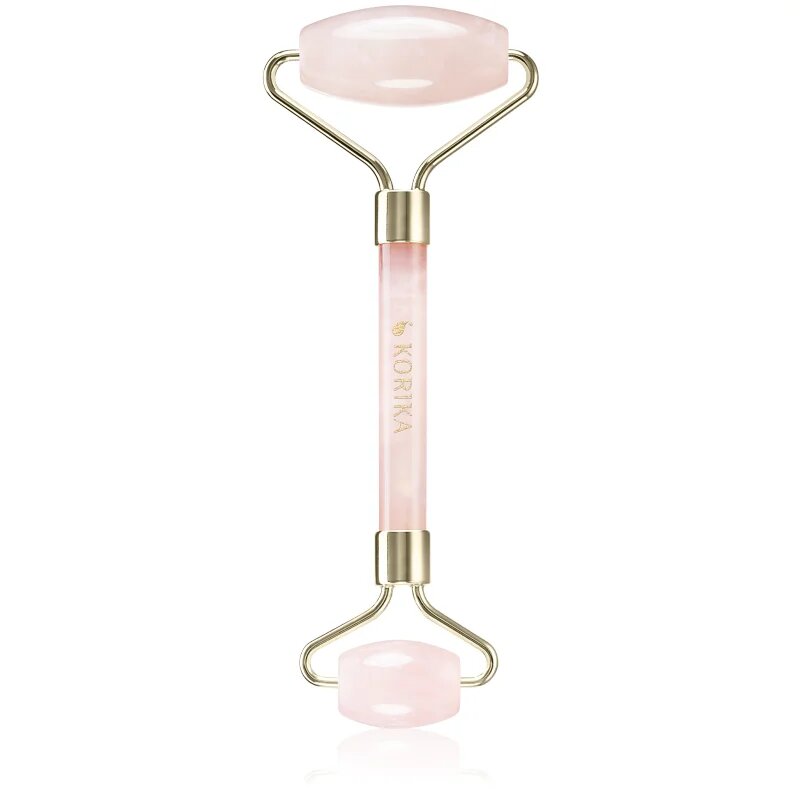 KORIKA Tools Face Roller & Gua Sha rulou de masaj facial și accesoriu de masaj Quartz Pink