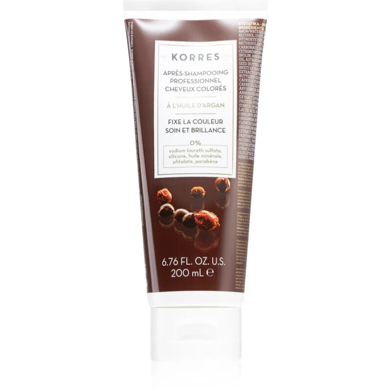 Korres Argan Oil Balsam de curățare pentru păr vopsit 200 ml