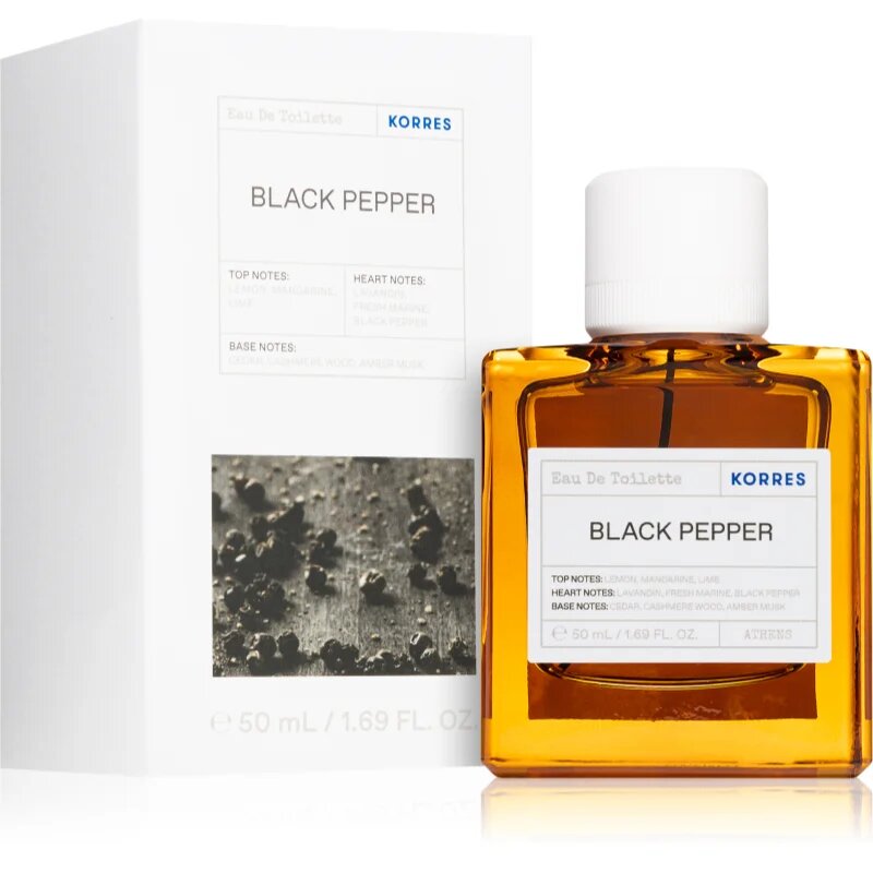 Korres Black Pepper Eau de Toilette pentru bărbați 50 ml