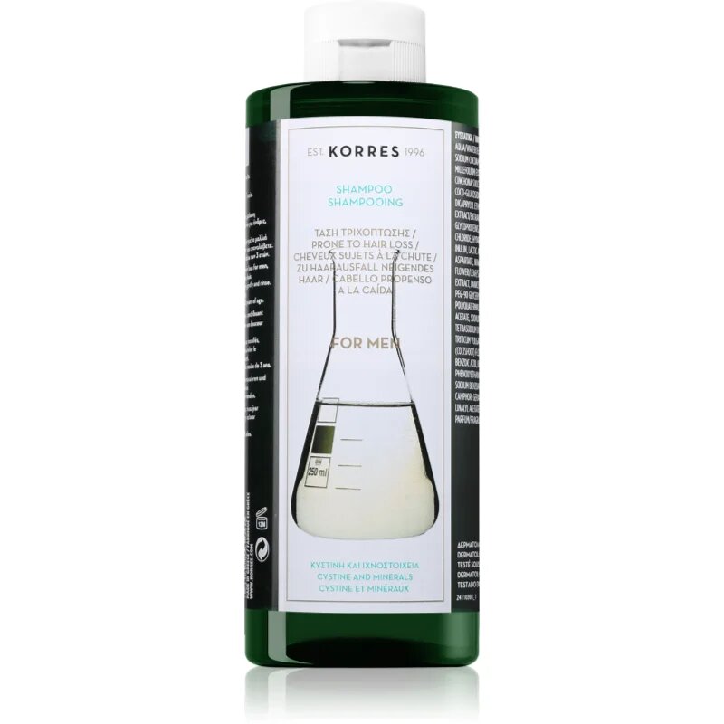 Korres Cystine & Minerals Șampon împotriva căderii părului pentru barbati 400 ml
