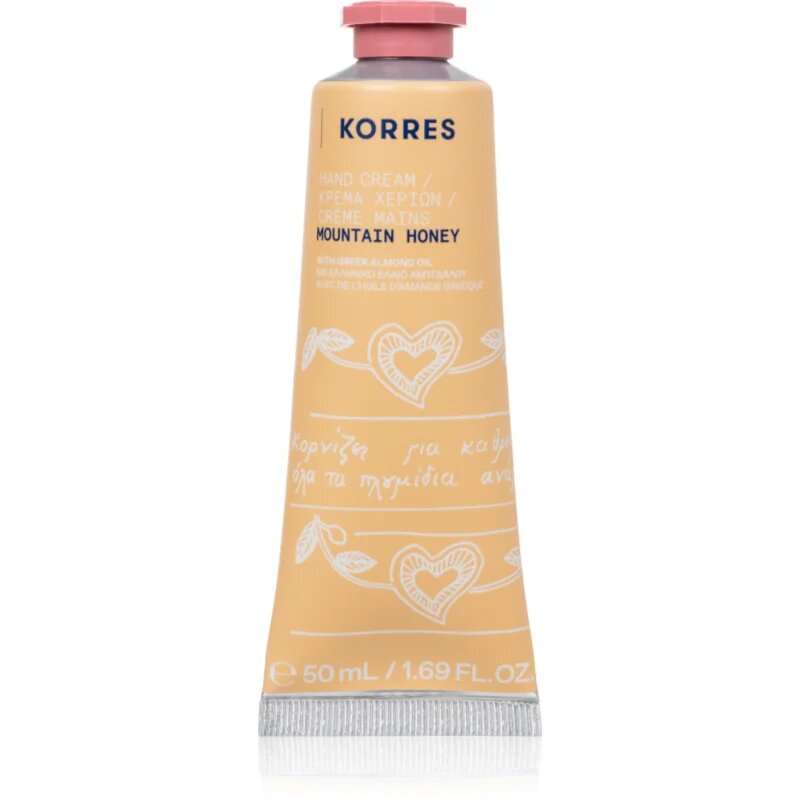 Korres Mountain Honey crema de maini hidratanta cu ulei de migdale 50 ml