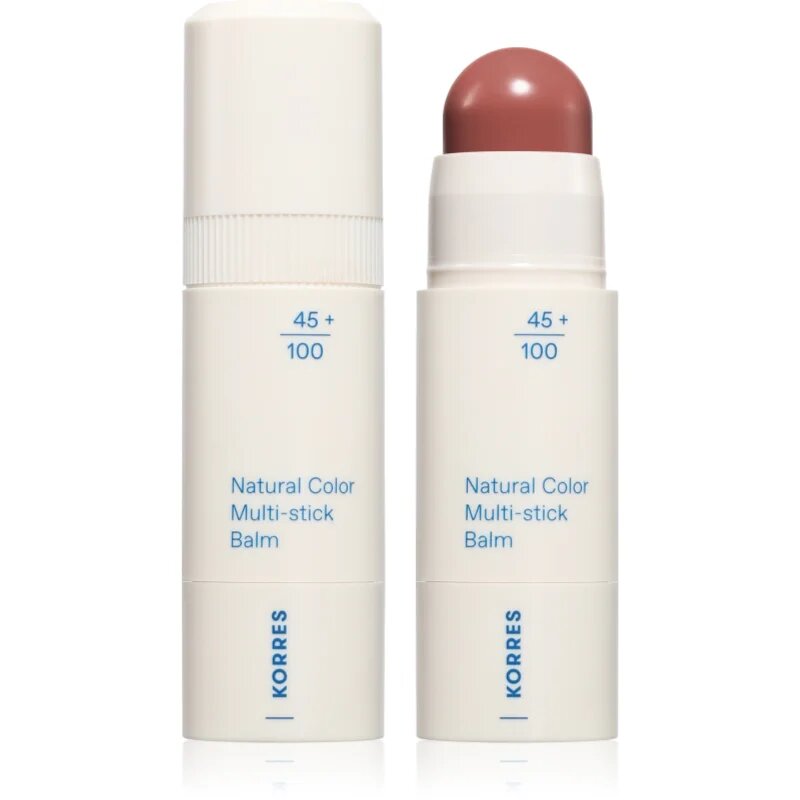 Korres Natural Color Multi-Stick Balm fard multifuncțional pentru buze și obraz culoare Muted Brown 4.5 g