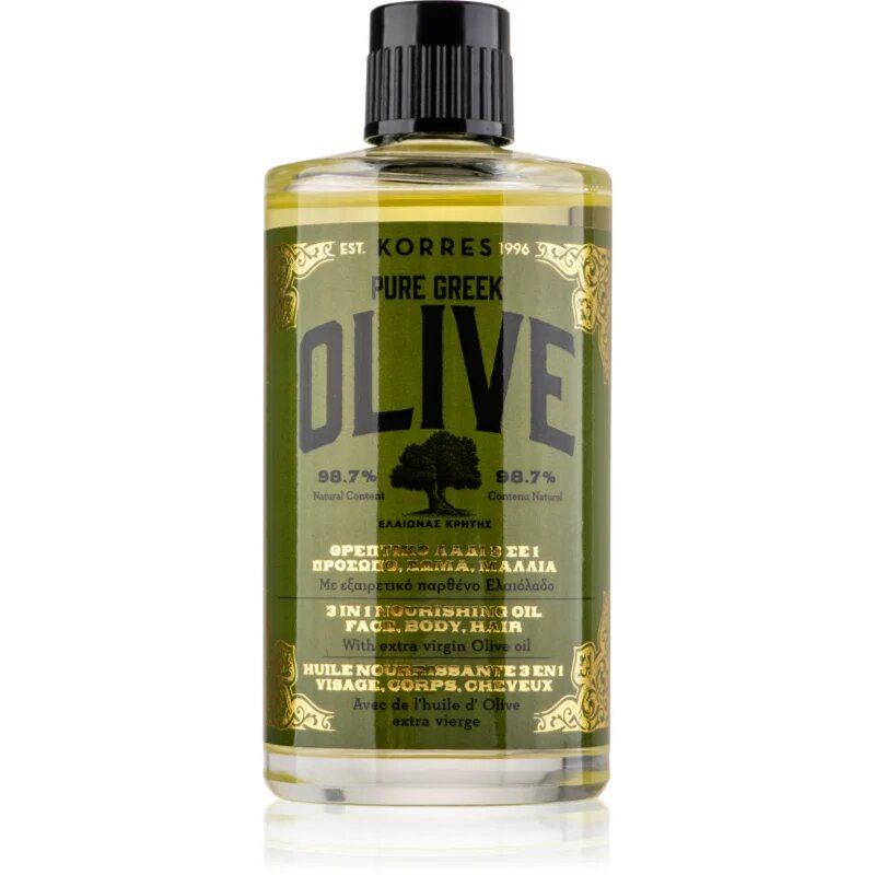 Korres Pure Greek Olive ulei hrănitor pe fata corp si par 100 ml