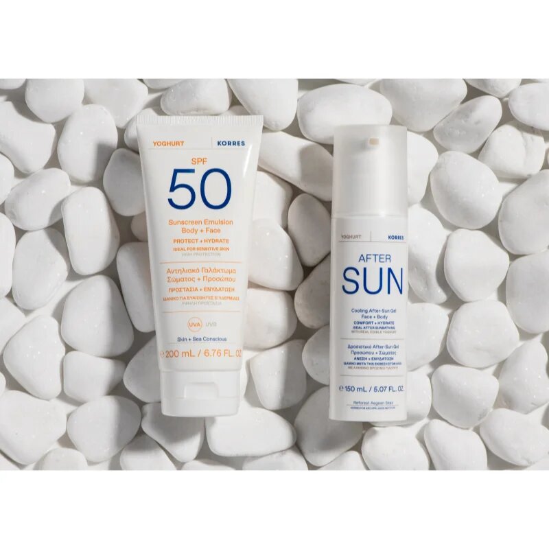 Korres Yoghurt Sunscreen lotiune pentru bronzat cu efect de hidratare SPF 50 200 ml
