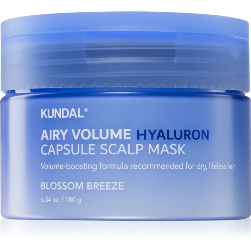 KUNDAL Airy Volume Hyaluron Capsule Scalp Mask ingrijirea scalpului pentru păr cu volum 180 g