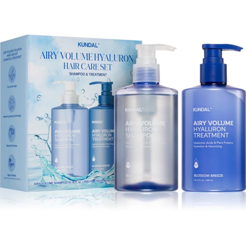 KUNDAL Airy Volume Hyaluron Set set cadou pentru păr