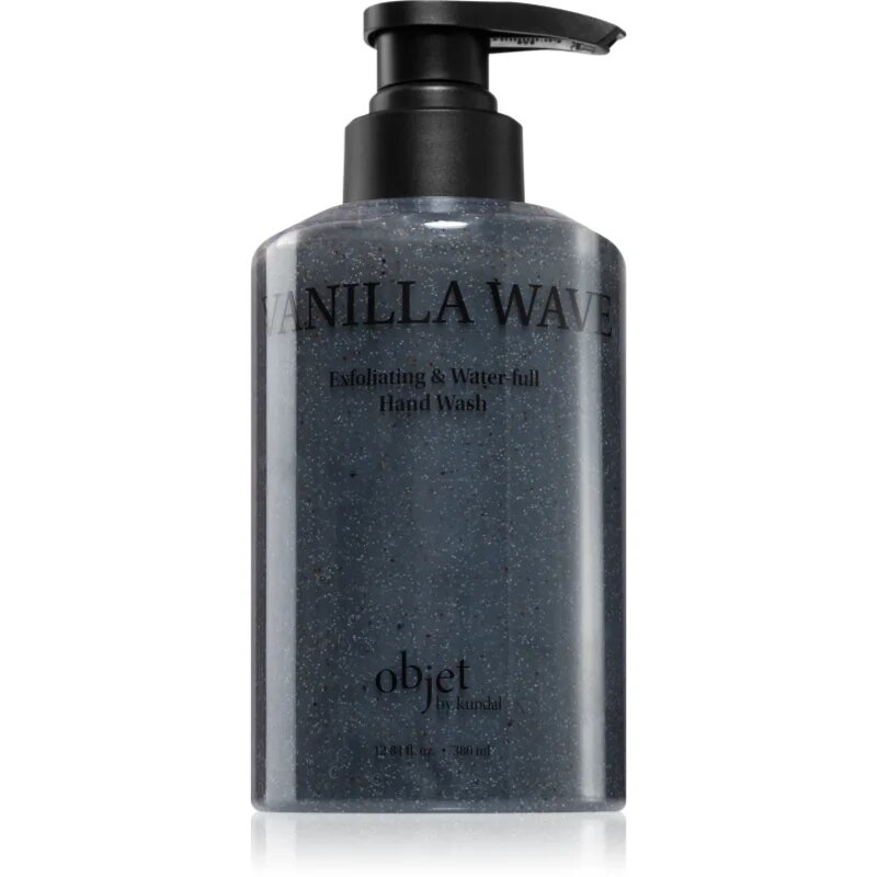 KUNDAL Objet Exfoliating & Waterfull Hand Wash Săpun lichid hrănitor pentru mâini cu efect de exfoliere cu parfum Vanilla Wave 380 ml