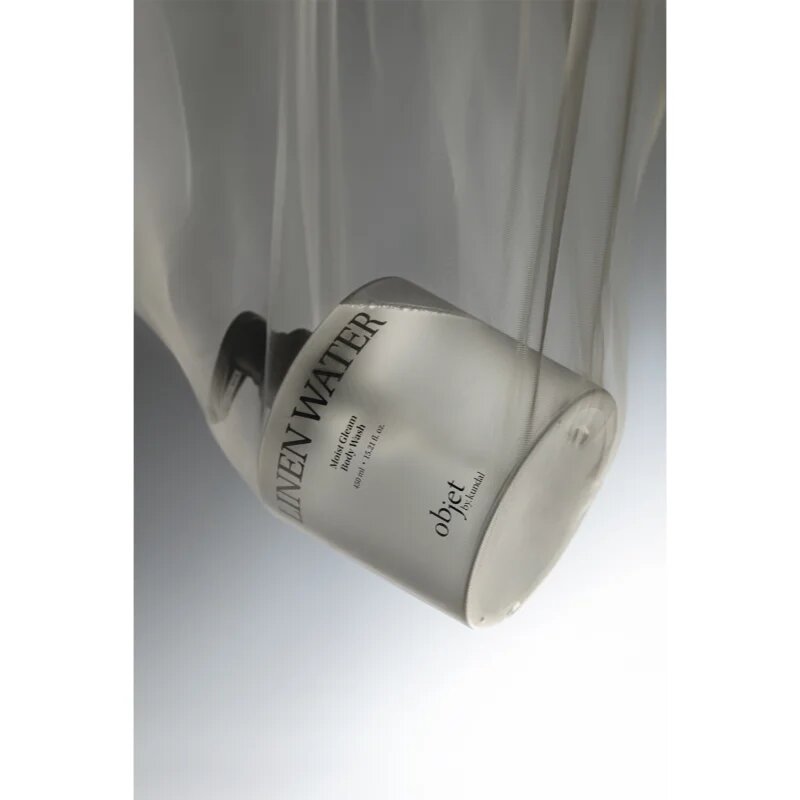 KUNDAL Objet Moist Gleam Body Wash gel parfumat pentru duș pentru hidratare intensa cu parfum Linen Water 450 ml