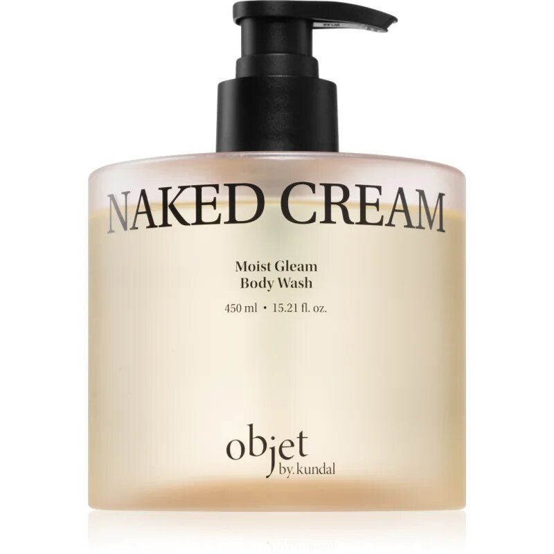 KUNDAL Objet Moist Gleam Body Wash gel parfumat pentru duș pentru hidratare intensa cu parfum Naked Cream 450 ml
