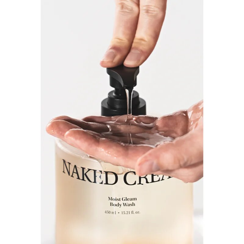 KUNDAL Objet Moist Gleam Body Wash gel parfumat pentru duș pentru hidratare intensa cu parfum Naked Cream 450 ml