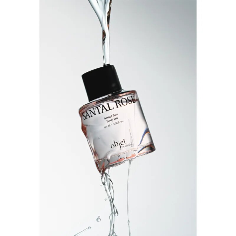 KUNDAL Objet Satin Glow Body Oil ulei de corp hranitor pentru hidratare intensa cu parfum Santal Rose 100 ml