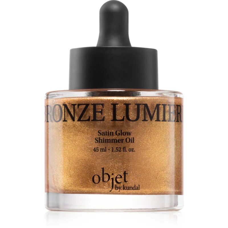 KUNDAL Objet Satin Glow Shimmer Oil ulei stralucitor cu efect de hidratare culoare Bronze Lumier 45 ml