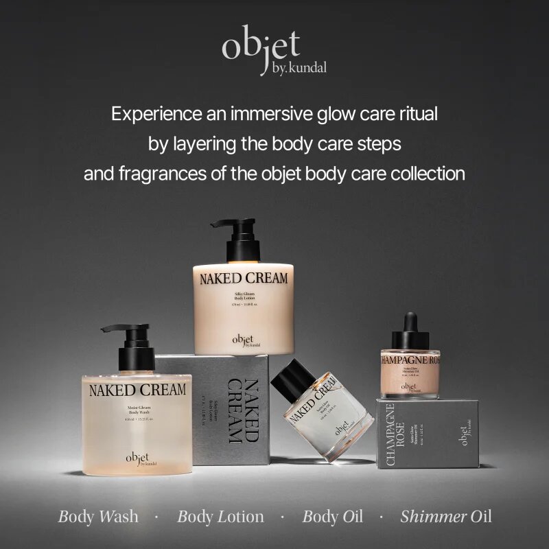 KUNDAL Objet Satin Glow Shimmer Oil ulei stralucitor cu efect de hidratare culoare Sparkling Wine Rose 45 ml