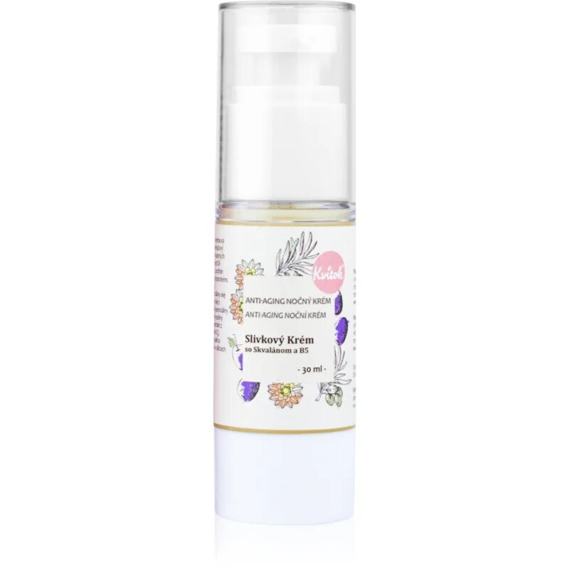 Kvitok Plum Cream with Squalene and Vitamin B5 crema de noapte pentru ten matur 50+ 30 ml