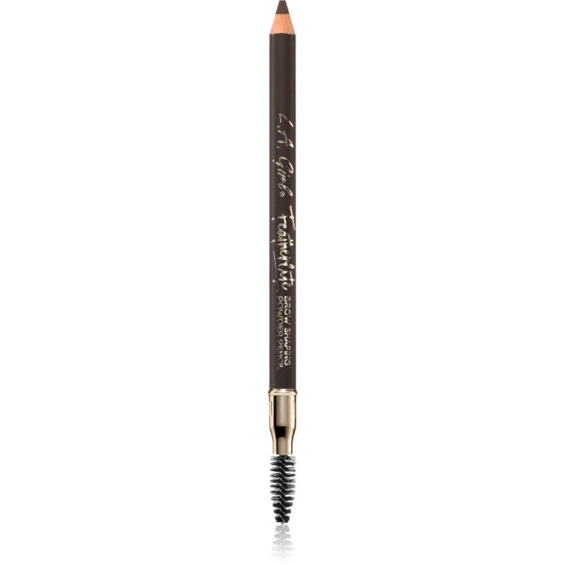 L.A. Girl Cosmetics Featherlite creion de sprancene de lunga durata cu pensula culoare Dark Brown 1.1 g