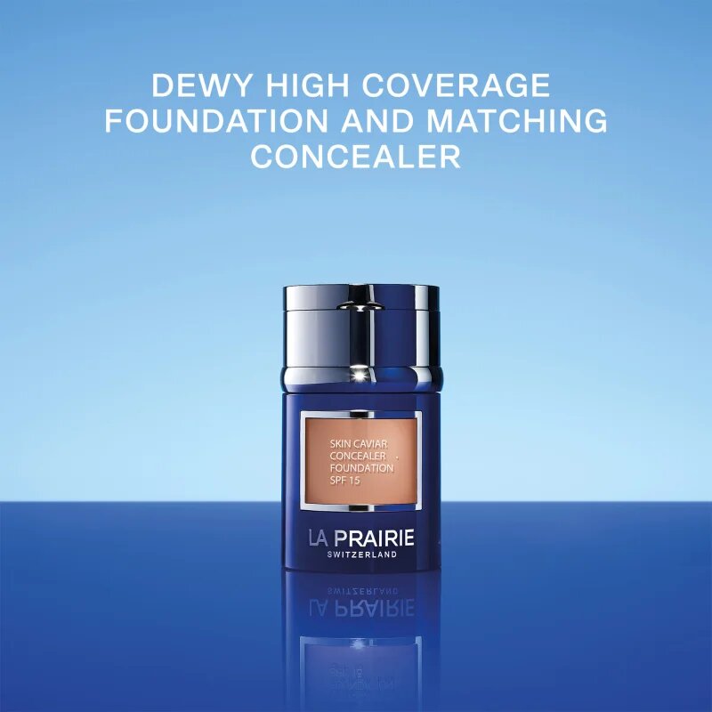 La Prairie Skin Caviar Concealer Foundation make-up si corector SPF 15 culoare N-30 Satin Nude 30 ml