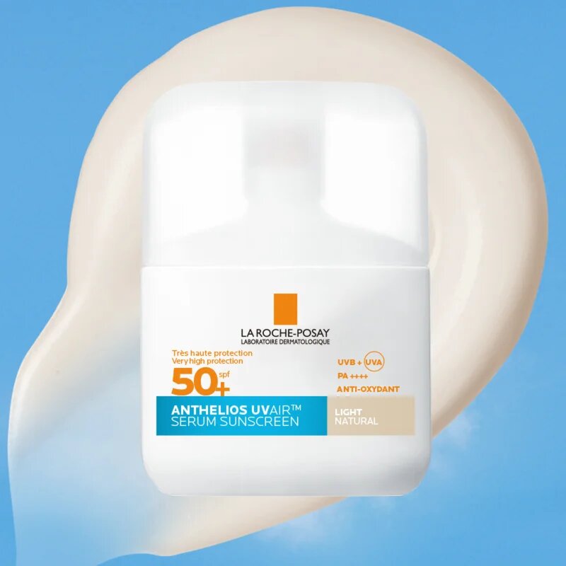 La Roche-Posay Anthelios UV Air Serum Sunscreen ser protector pentru toate tipurile de ten SPF 50+ Light Natural 50 ml