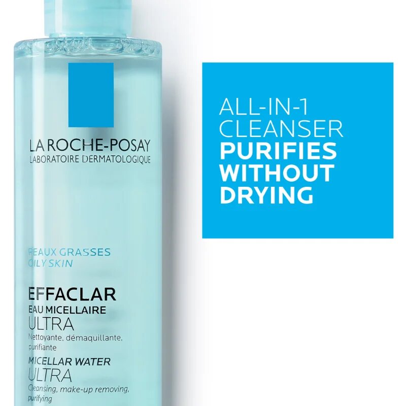 La Roche-Posay Effaclar Ultra apa pentru curatare cu particule micele pentru ten acneic 200 ml
