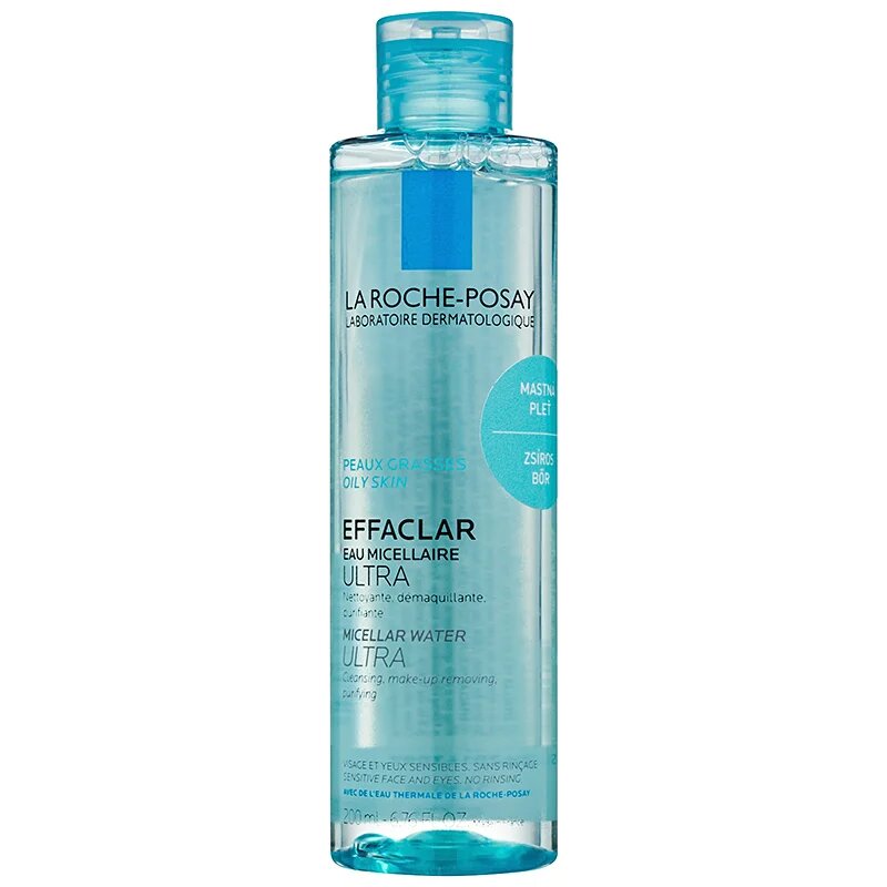La Roche-Posay Effaclar Ultra apa pentru curatare cu particule micele pentru ten acneic 200 ml