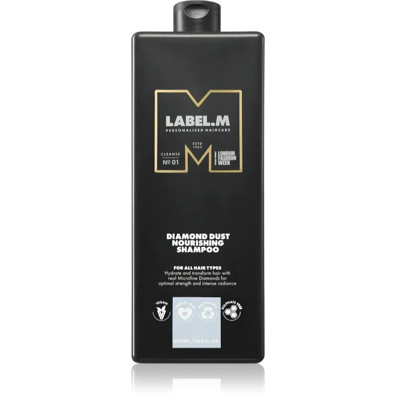 label.m Diamond Dust Nourishing Shampoo sampon hranitor pentru toate tipurile de păr 1000 ml