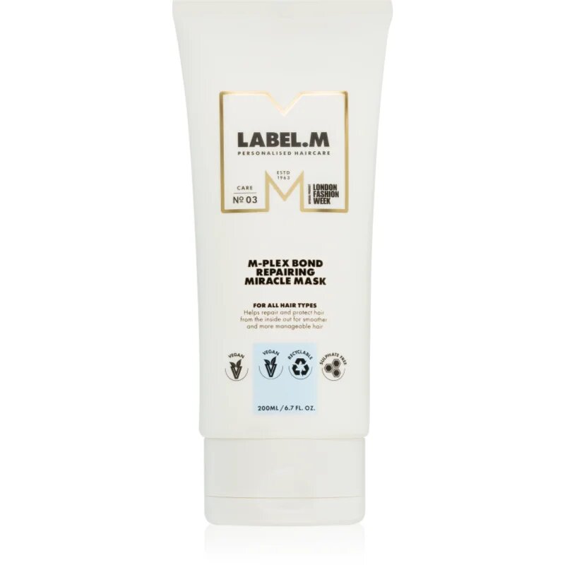 label.m M-Plex Bond Repairing Miracle Mask mască hrănitoare profundă pentru toate tipurile de păr 200 ml