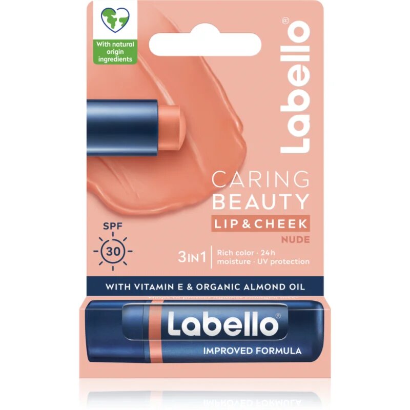 Labello Caring Beauty balsam de buze colorat culoare Nude 48 ml