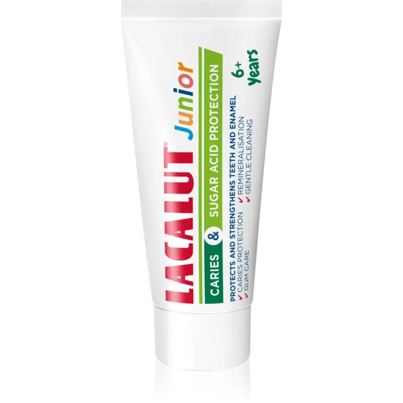 Lacalut Junior Sugar Acid Protection 6+ Years Pasta de dinti pentru copii. cu aromă Apple&Mentol 55 ml