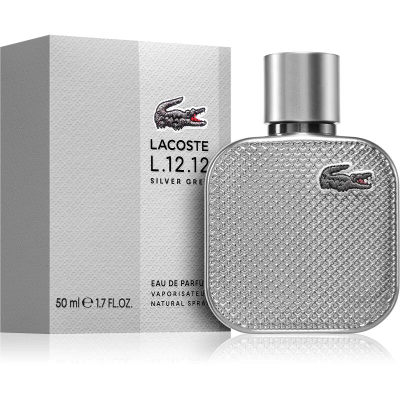 Lacoste L.12.12 Silver Grey Eau de Parfum pentru bărbați 50 ml