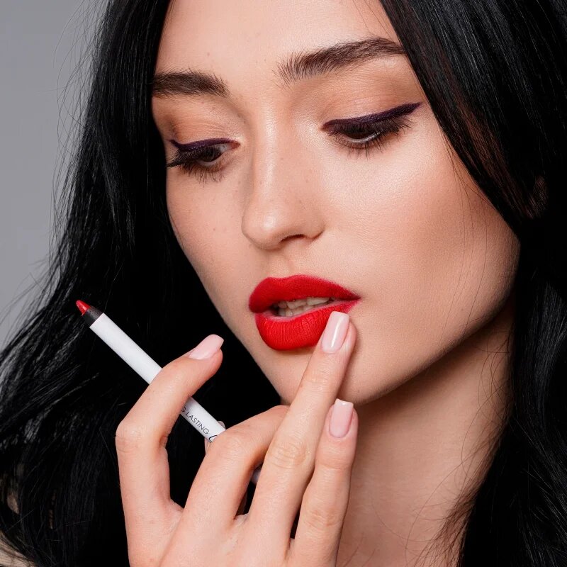 LAMEL Long Lasting Gel Lip Liner Creion de buze de lunga durata culoare 411 Ruby Red 1.7 g