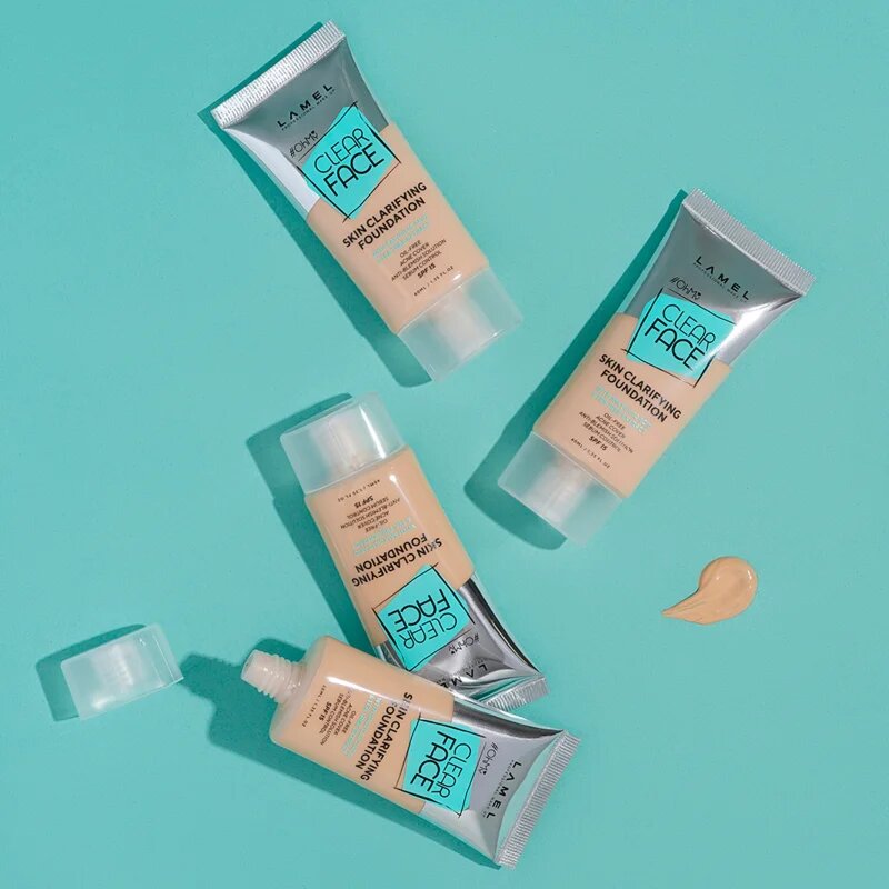LAMEL OhMy Clear Face fond de ten cu acoperire ridicată pentru pielea problematică și grasă culoare 402 40 ml