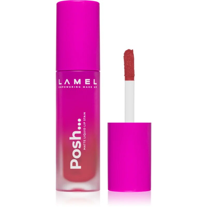 LAMEL Posh Matte Liquid Lip Stain ruj de buze lichid mat și de lungă durată culoare №405 Punch Pin 4 g