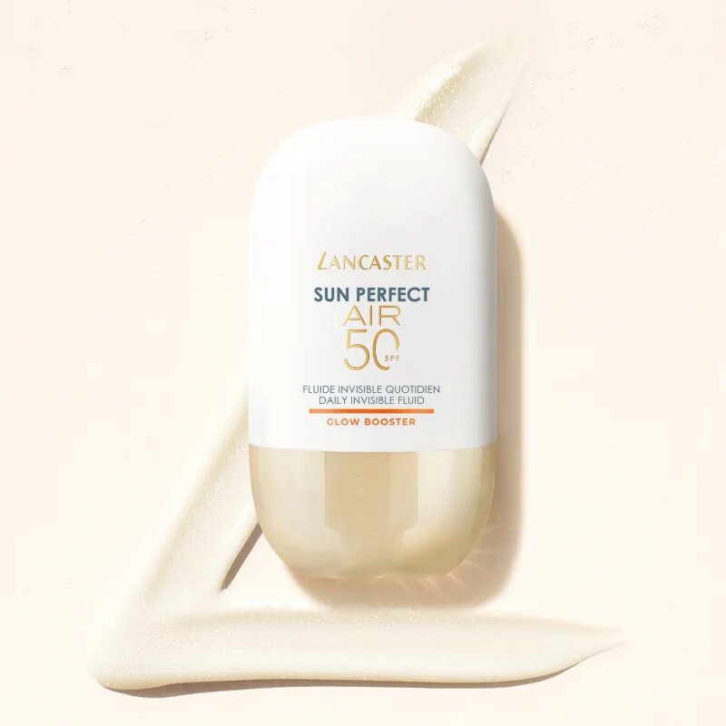 Lancaster Sun Perfect Air 50 Glow Booster lichid protector ultra ușor pentru ten obosit SPF 50 40 ml