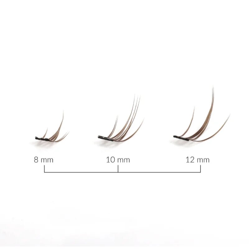 Lash Brow Bonding Eyelashes gene false mănunchi Extra Small Brownie 1 buc