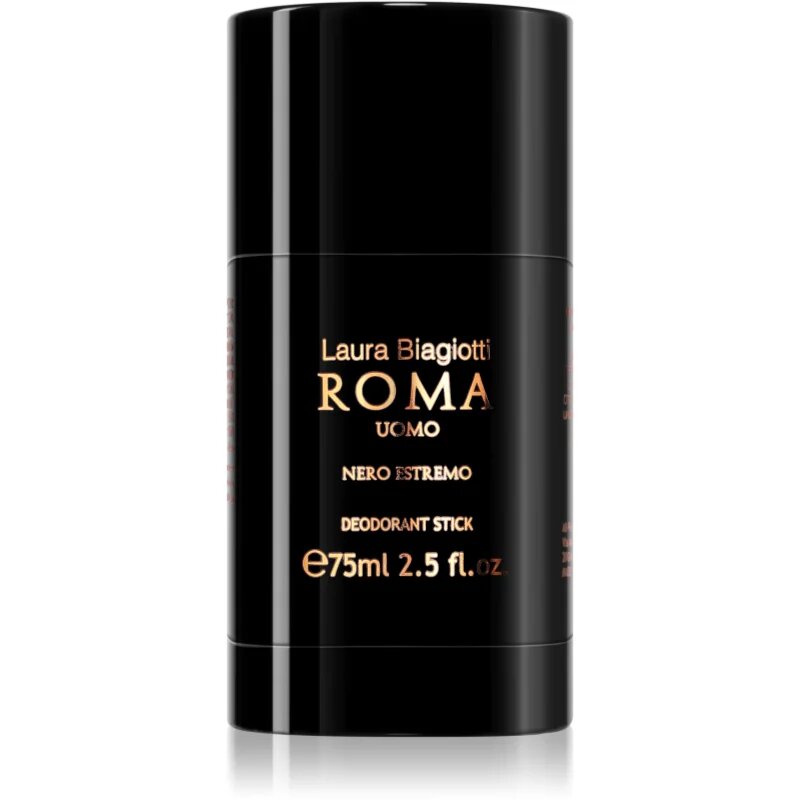 Laura Biagiotti Roma Uomo Nero Estremo deostick pentru bărbați 75 ml