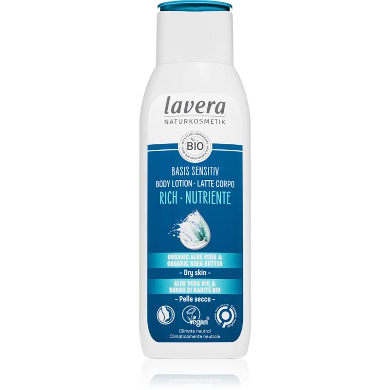 Lavera Basis Sensitiv lapte de corp intens hrănitor pentru piele uscata 250 ml