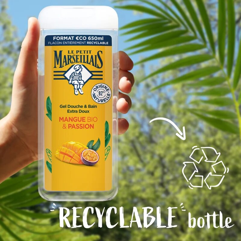 Le Petit Marseillais Mango Bio & Passion Fruit gel de duș mătăsos 400 ml