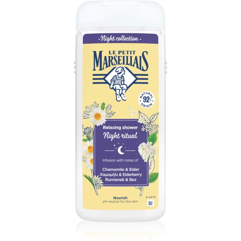 Le Petit Marseillais Night Collection Chamomile & Elder gel de dus relaxant 650 ml