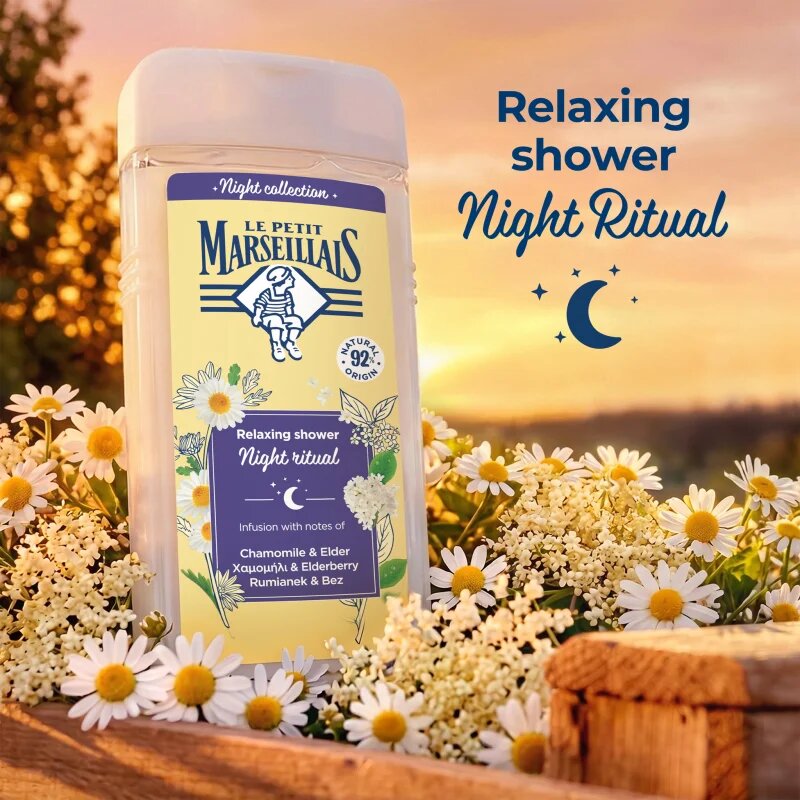 Le Petit Marseillais Night Collection Chamomile & Elder gel de dus relaxant 650 ml