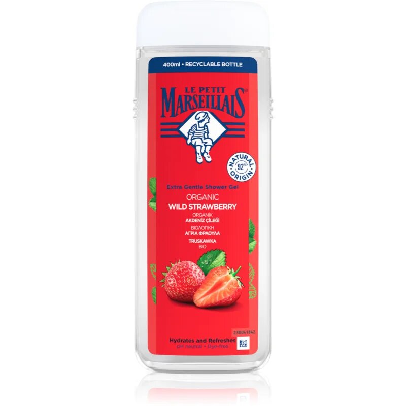 Le Petit Marseillais Organic Wild Strawberry gel de duș mătăsos 400 ml