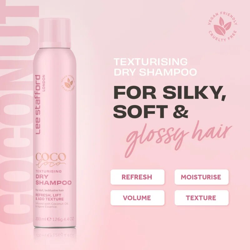 Lee Stafford CoCo LoCo Agave șampon uscat pentru structurarea părului pentru toate tipurile de păr 200 ml